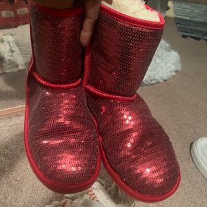 Ugg sequin boots size 6 big kids